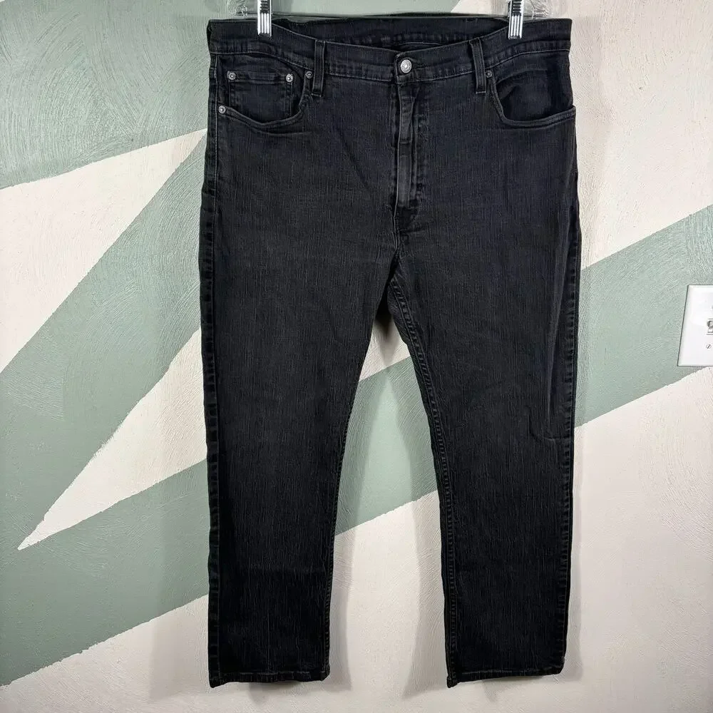 Levi's‎ 559 Denim Jeans Men's Size 40x30 Dark Wash Relaxed Straight Black Casual